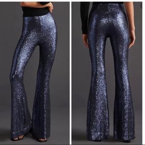 Anthropologie Joni flare sequin pants